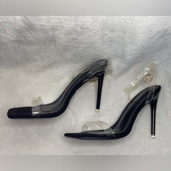 Simmi London clear strap square toe heels - Picture 4 of 8